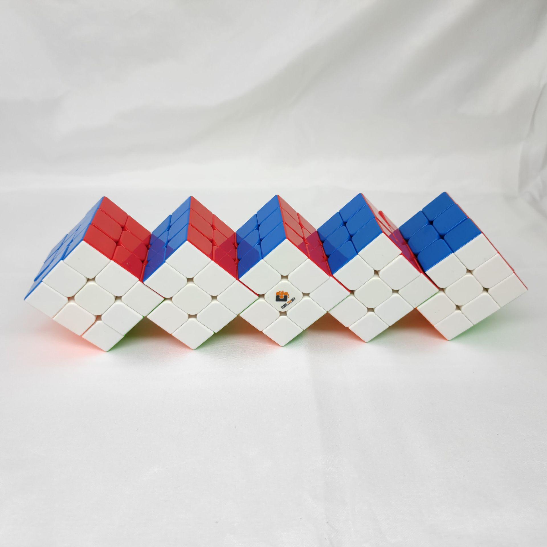 (image for) CubeTwist 2‑3 to 6‑3 Color Siamese Cube, Restricted‑Rotation Connected 3x3 Twisty Puzzle, Custom N‑3 Available