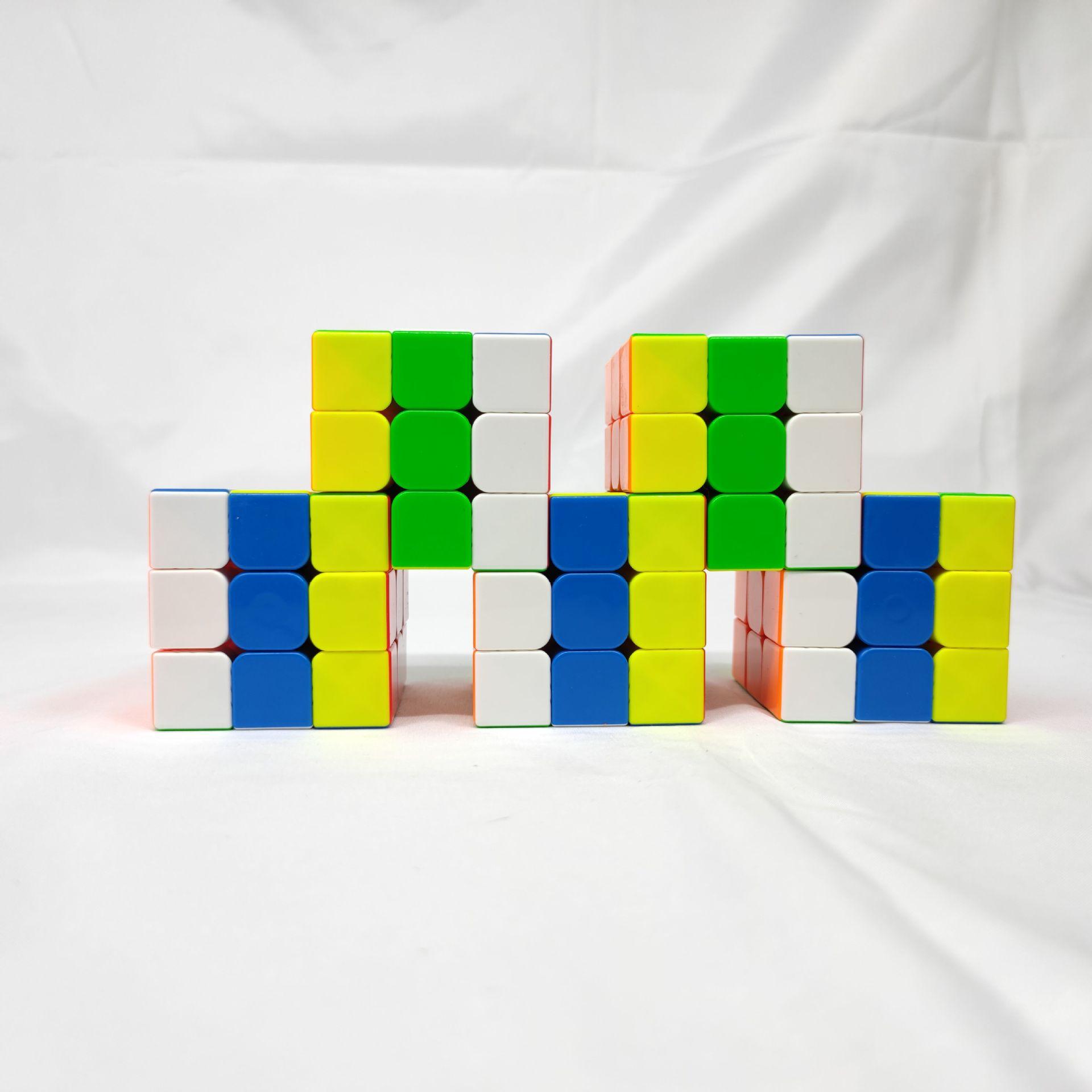 (image for) CubeTwist 2‑3 to 6‑3 Color Siamese Cube, Restricted‑Rotation Connected 3x3 Twisty Puzzle, Custom N‑3 Available