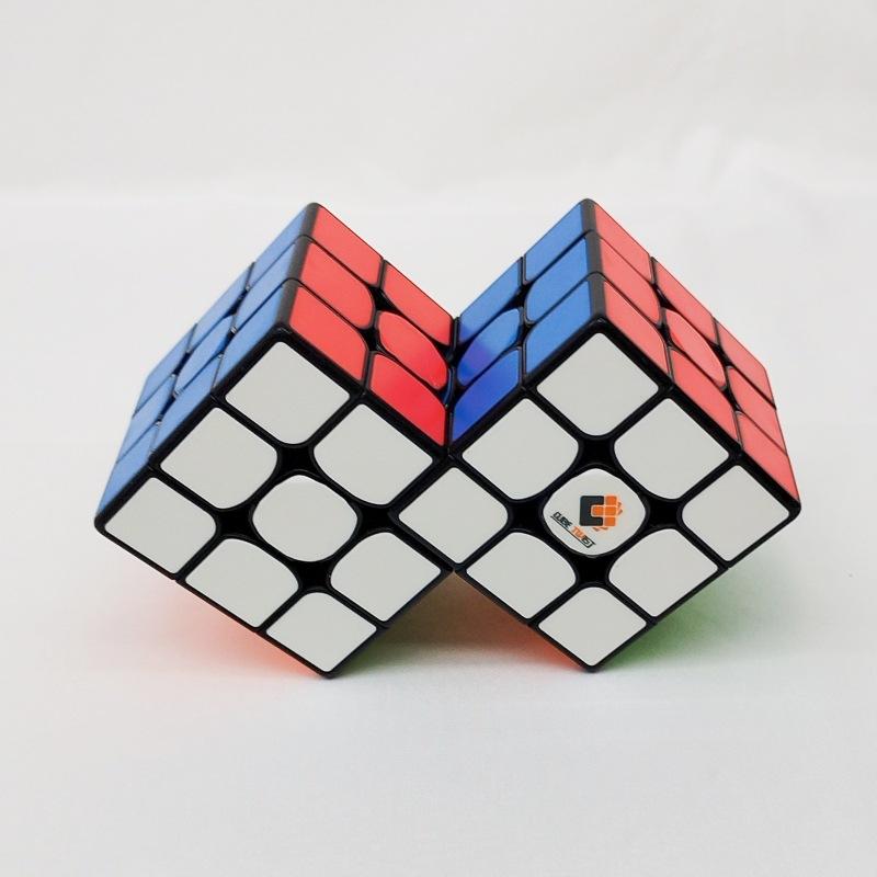 (image for) CubeTwist 3x3 Siamese Connected Cube Series, Multi‑Unit Joined Twisty Puzzle with New Color Tile Version