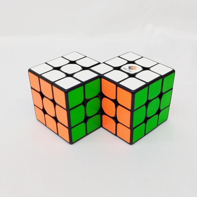 (image for) CubeTwist 3x3 Siamese Connected Cube Series, Multi‑Unit Joined Twisty Puzzle with New Color Tile Version