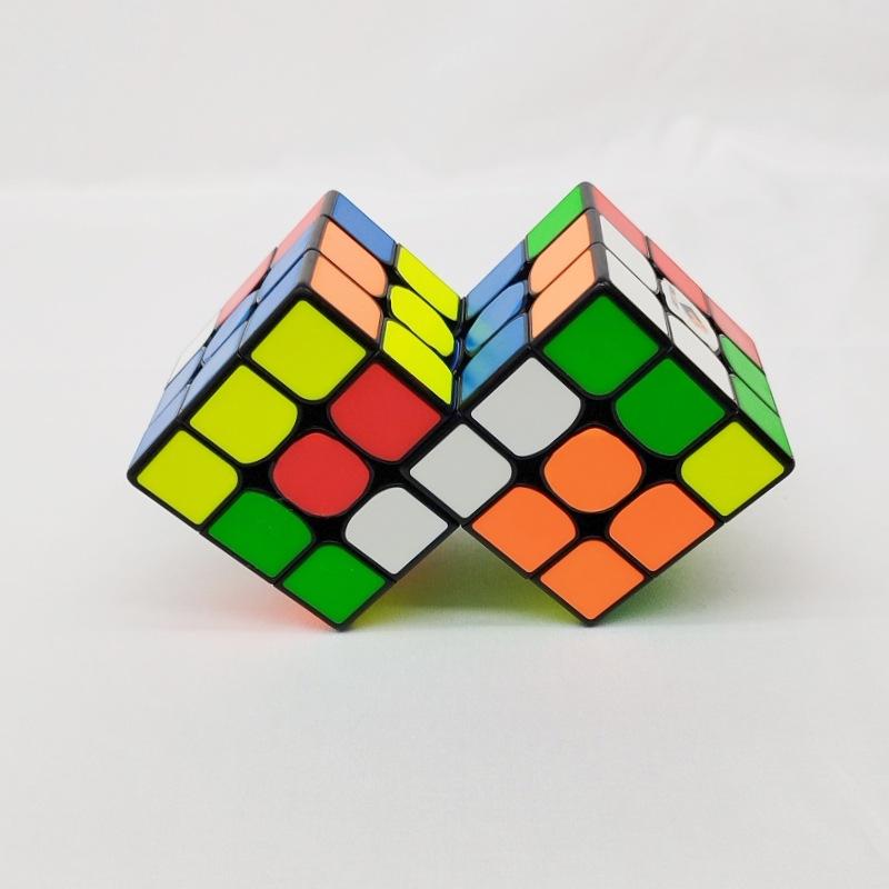 (image for) CubeTwist 3x3 Siamese Connected Cube Series, Multi‑Unit Joined Twisty Puzzle with New Color Tile Version