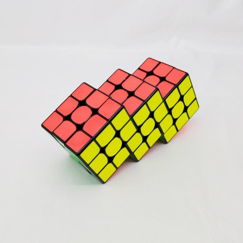 (image for) CubeTwist 3x3 Siamese Connected Cube Series, Multi‑Unit Joined Twisty Puzzle with New Color Tile Version