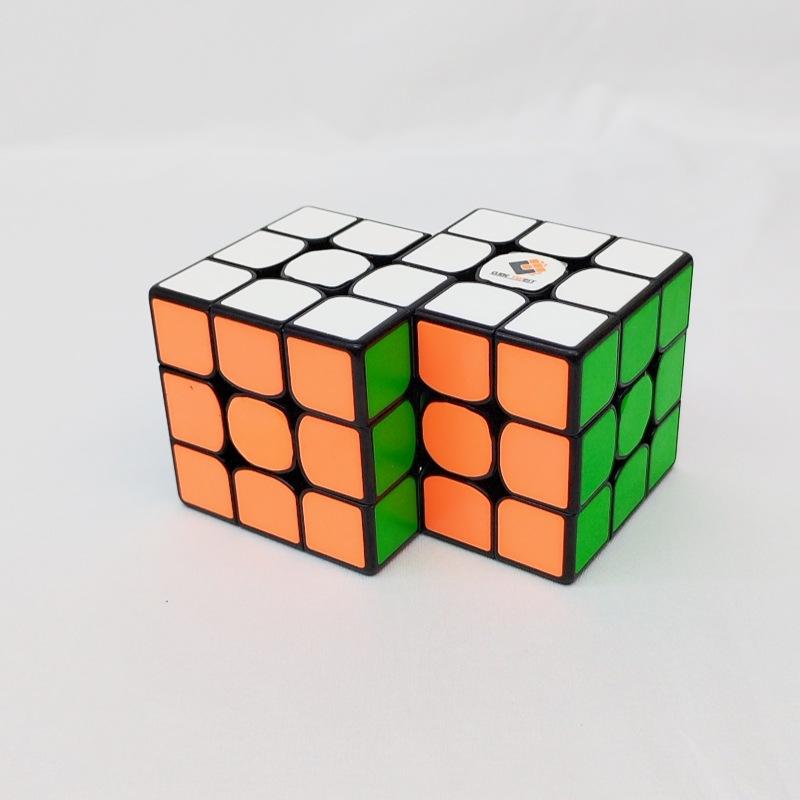 (image for) CubeTwist 3x3 Siamese Connected Cube Series, Multi‑Unit Joined Twisty Puzzle with New Color Tile Version