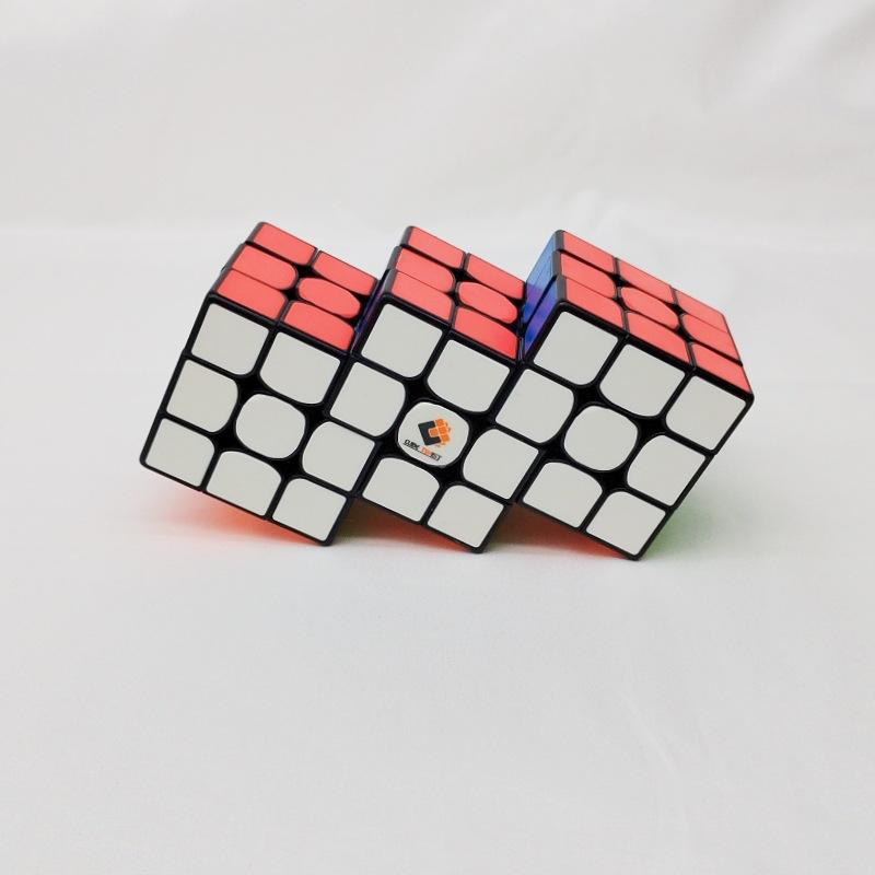 (image for) CubeTwist 3x3 Siamese Connected Cube Series, Multi‑Unit Joined Twisty Puzzle with New Color Tile Version