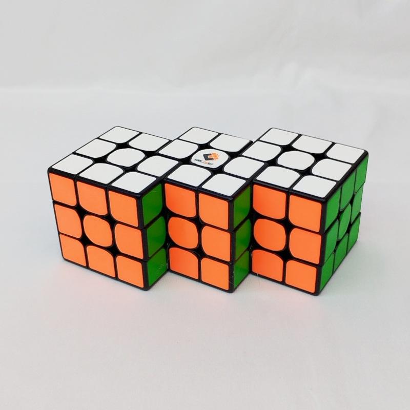 (image for) CubeTwist 3x3 Siamese Connected Cube Series, Multi‑Unit Joined Twisty Puzzle with New Color Tile Version