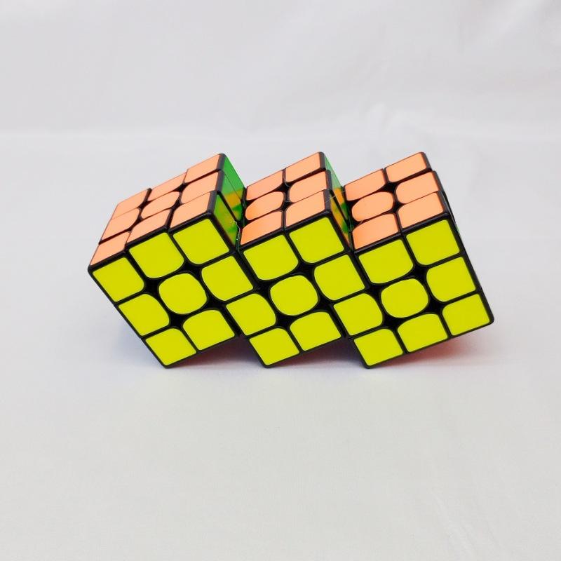 (image for) CubeTwist 3x3 Siamese Connected Cube Series, Multi‑Unit Joined Twisty Puzzle with New Color Tile Version