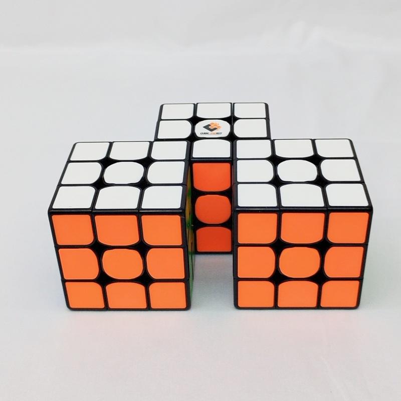 (image for) CubeTwist 3x3 Siamese Connected Cube Series, Multi‑Unit Joined Twisty Puzzle with New Color Tile Version