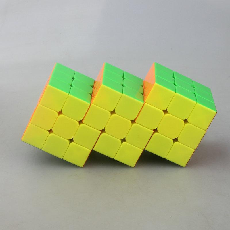 (image for) CubeTwist 3‑in‑3 Siamese Cube, Color Version Restricted‑Rotation Connected Twisty Puzzle