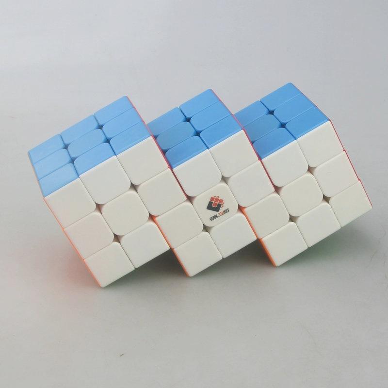 (image for) CubeTwist 3‑in‑3 Siamese Cube, Color Version Restricted‑Rotation Connected Twisty Puzzle