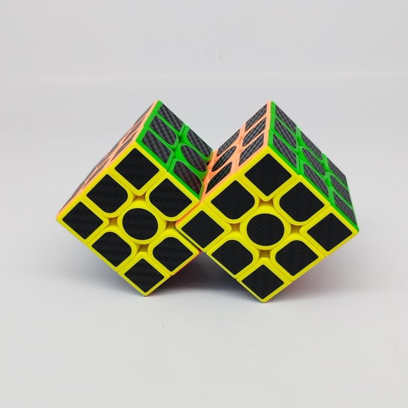 (image for) CubeTwist Carbon Fiber Siamese Cube, 2‑in‑3 & 2‑in‑6 Rotation‑Limited Connected Puzzle