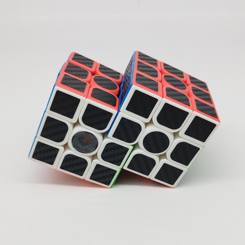 (image for) CubeTwist Carbon Fiber Siamese Cube, 2‑in‑3 & 2‑in‑6 Rotation‑Limited Connected Puzzle