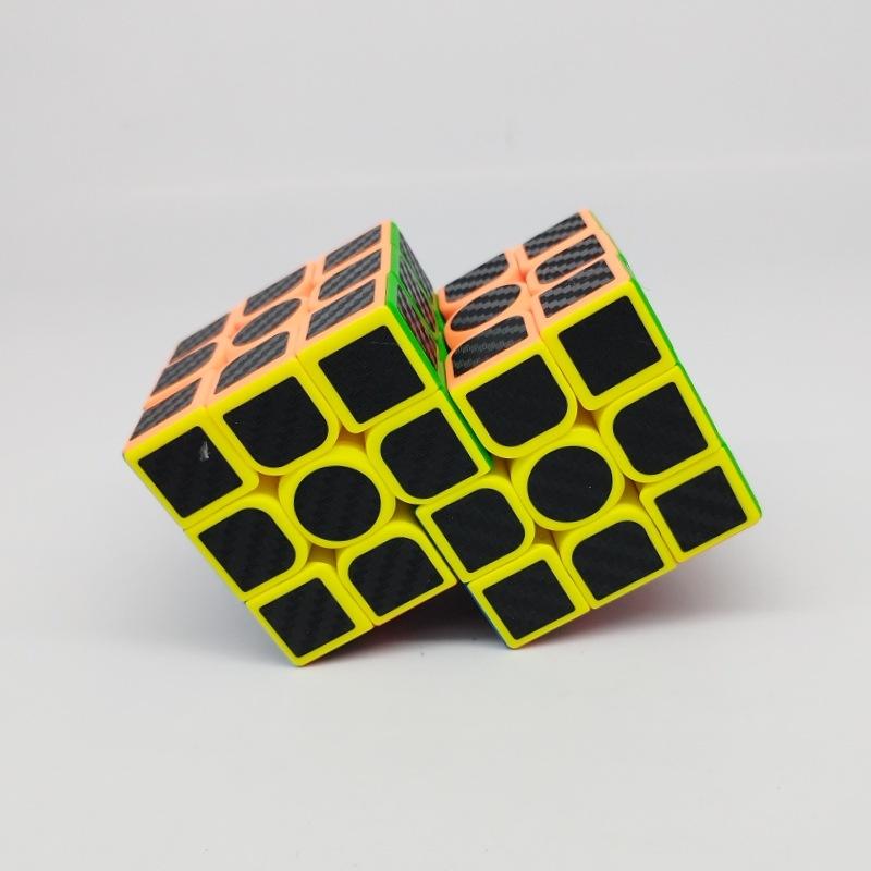 (image for) CubeTwist Carbon Fiber Siamese Cube, 2‑in‑3 & 2‑in‑6 Rotation‑Limited Connected Puzzle