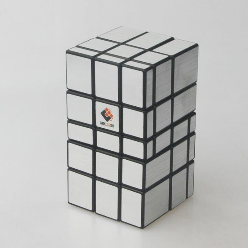 (image for) CubeTwist Stack‑2 Mirror Siamese Cube 2‑in‑1 Connected Mirror Blocks Rotation‑Limited Puzzle