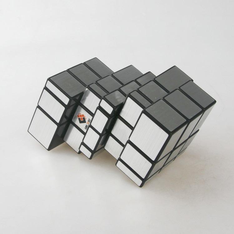 (image for) CubeTwist Stack‑2 Mirror Siamese Cube 2‑in‑1 Connected Mirror Blocks Rotation‑Limited Puzzle