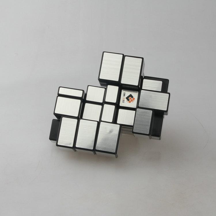 (image for) CubeTwist Stack‑2 Mirror Siamese Cube 2‑in‑1 Connected Mirror Blocks Rotation‑Limited Puzzle