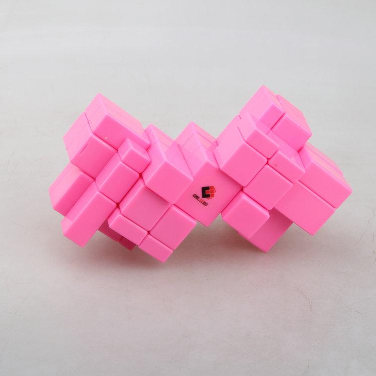 (image for) Cubetwist 2‑in‑3 Mirror Siamese Cube 3x3 Limited‑Rotation Conjoined Twisty Puzzle