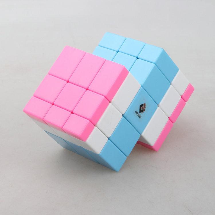 (image for) Cubetwist 2‑in‑3 Mirror Siamese Cube 3x3 Limited‑Rotation Conjoined Twisty Puzzle
