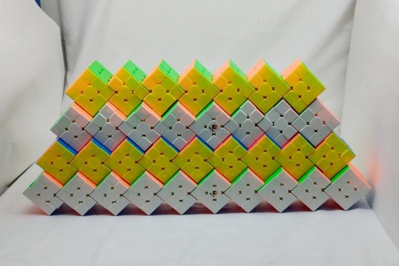 (image for) CubeTwist Extended‑Length 3x3 Siamese Conjoined Cube, 7‑6 / 8‑6 /9‑6 /10‑6 Rotation‑Limited Magic Cube