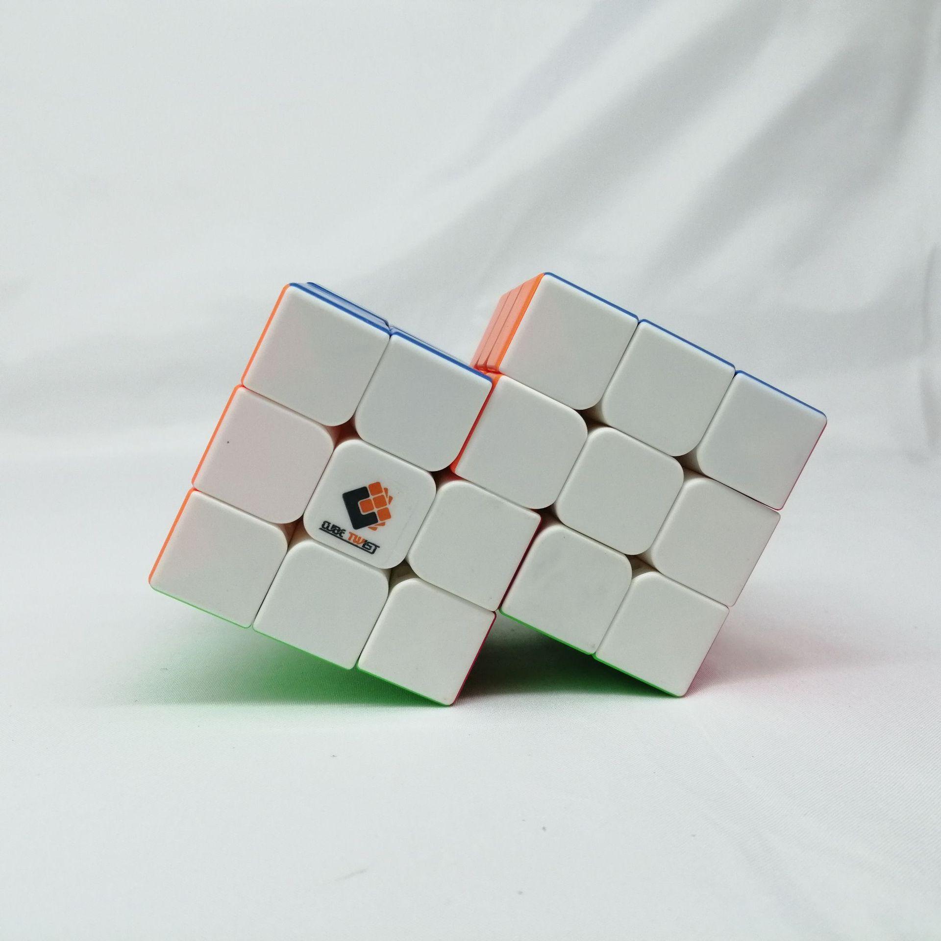(image for) CubeTwist 2‑6 to 6‑6 Color Siamese Cube, Restricted‑Rotation Connected Twisty Puzzle, Custom N‑6 Available