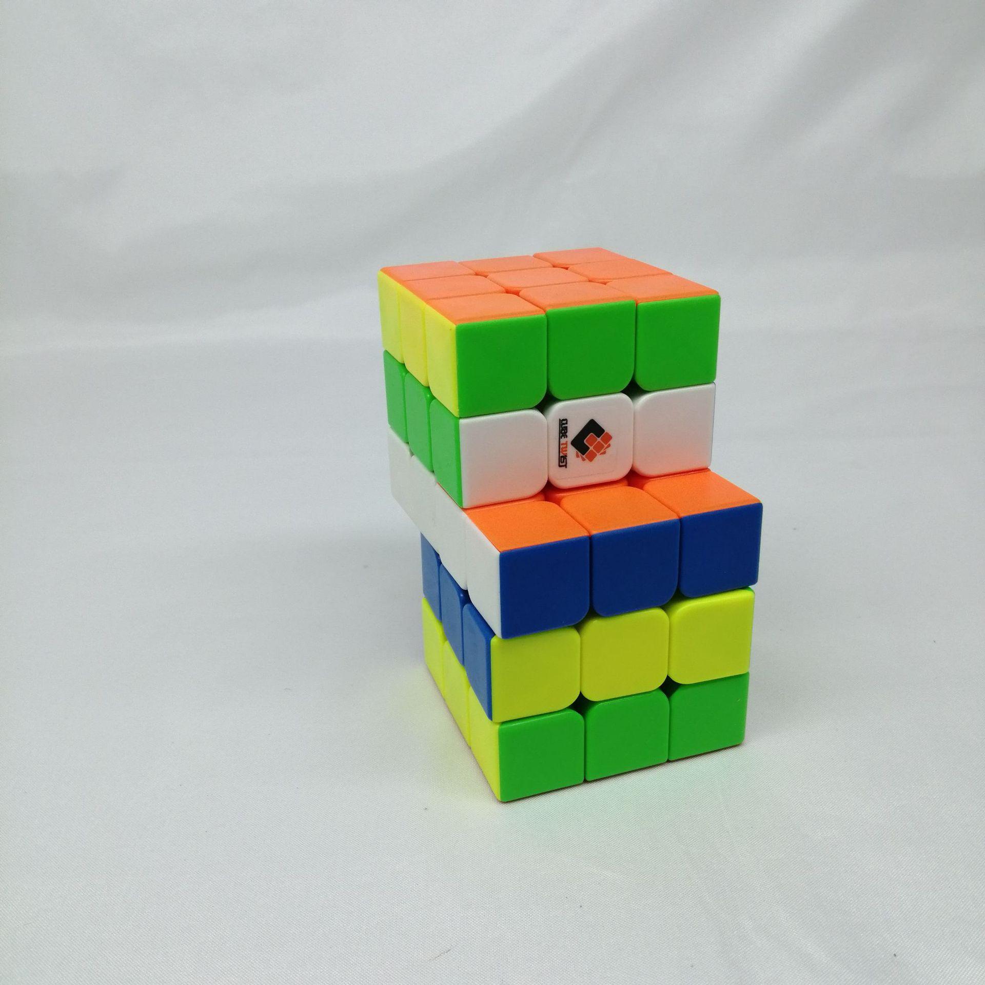 (image for) CubeTwist 2‑6 to 6‑6 Color Siamese Cube, Restricted‑Rotation Connected Twisty Puzzle, Custom N‑6 Available
