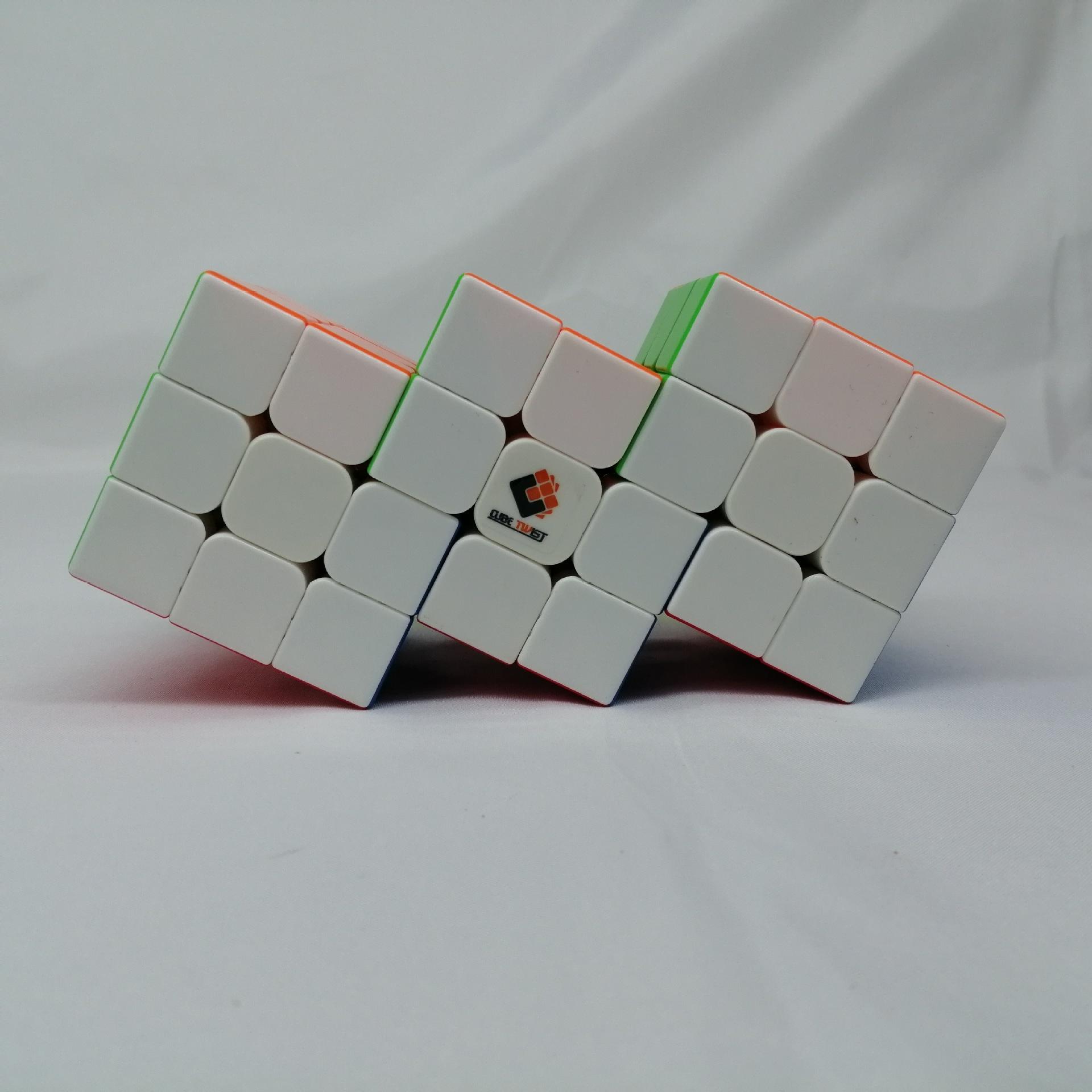 (image for) CubeTwist 2‑6 to 6‑6 Color Siamese Cube, Restricted‑Rotation Connected Twisty Puzzle, Custom N‑6 Available