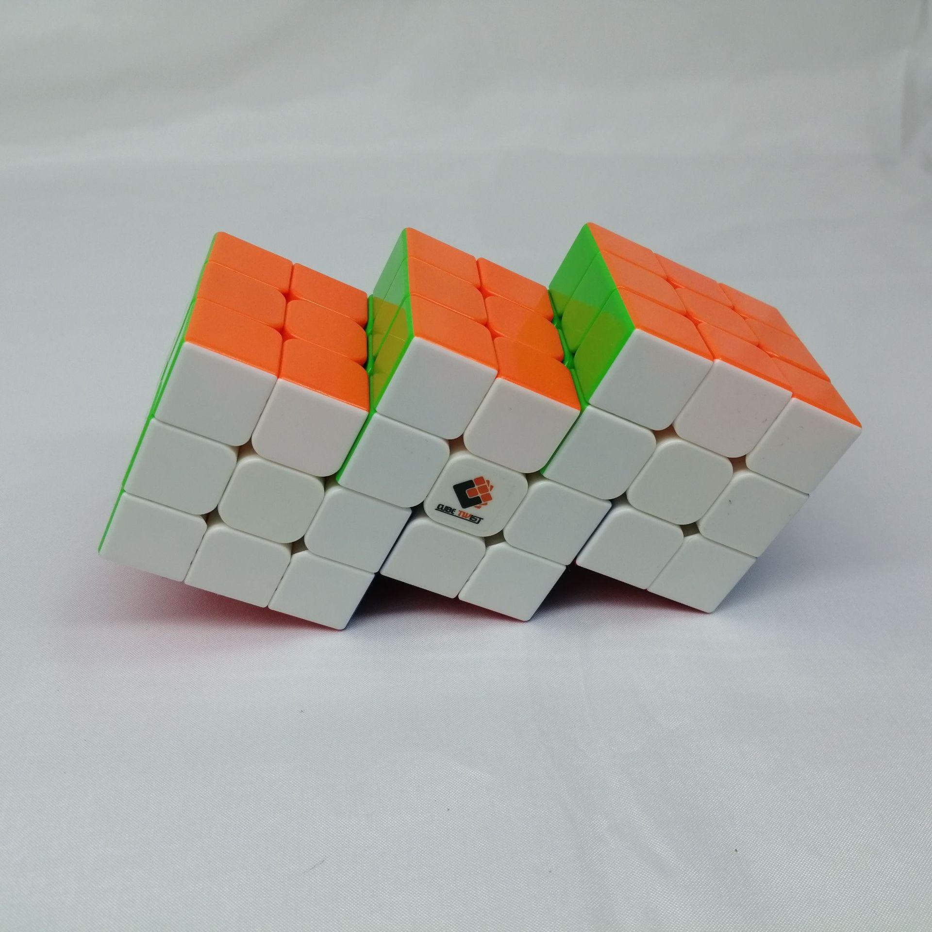 (image for) CubeTwist 2‑6 to 6‑6 Color Siamese Cube, Restricted‑Rotation Connected Twisty Puzzle, Custom N‑6 Available