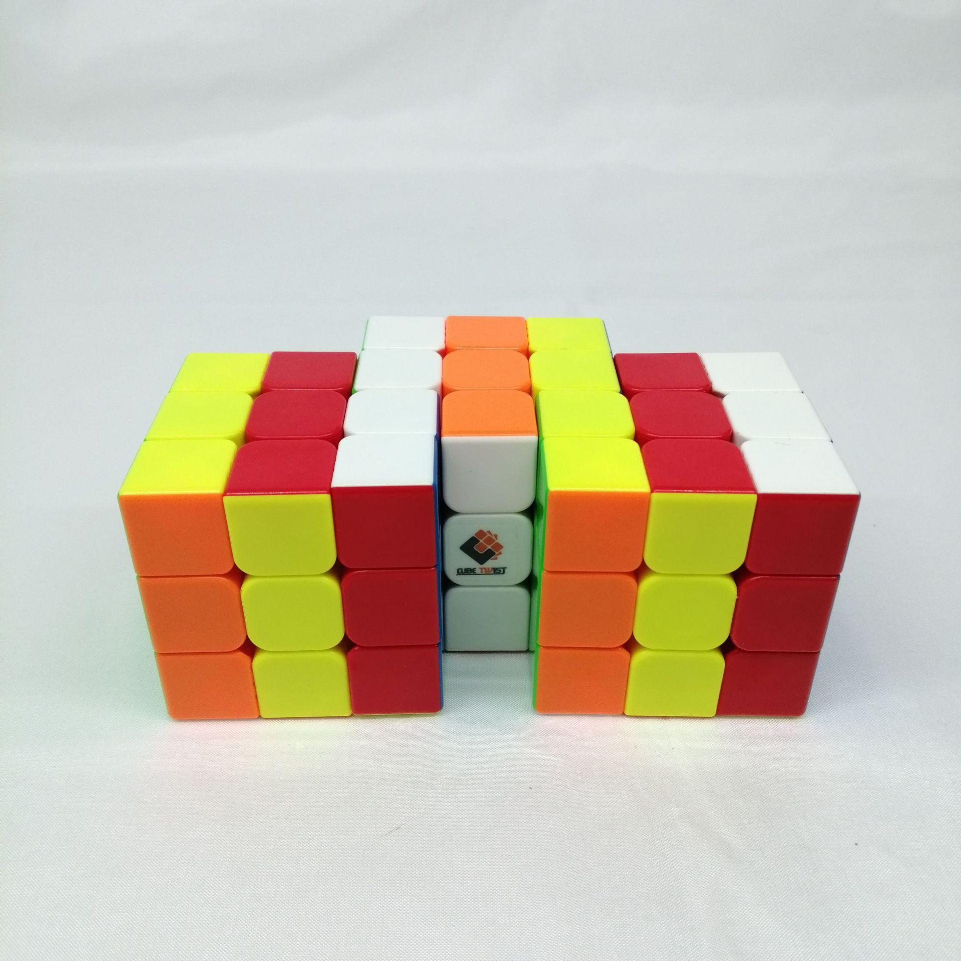 (image for) CubeTwist 2‑6 to 6‑6 Color Siamese Cube, Restricted‑Rotation Connected Twisty Puzzle, Custom N‑6 Available
