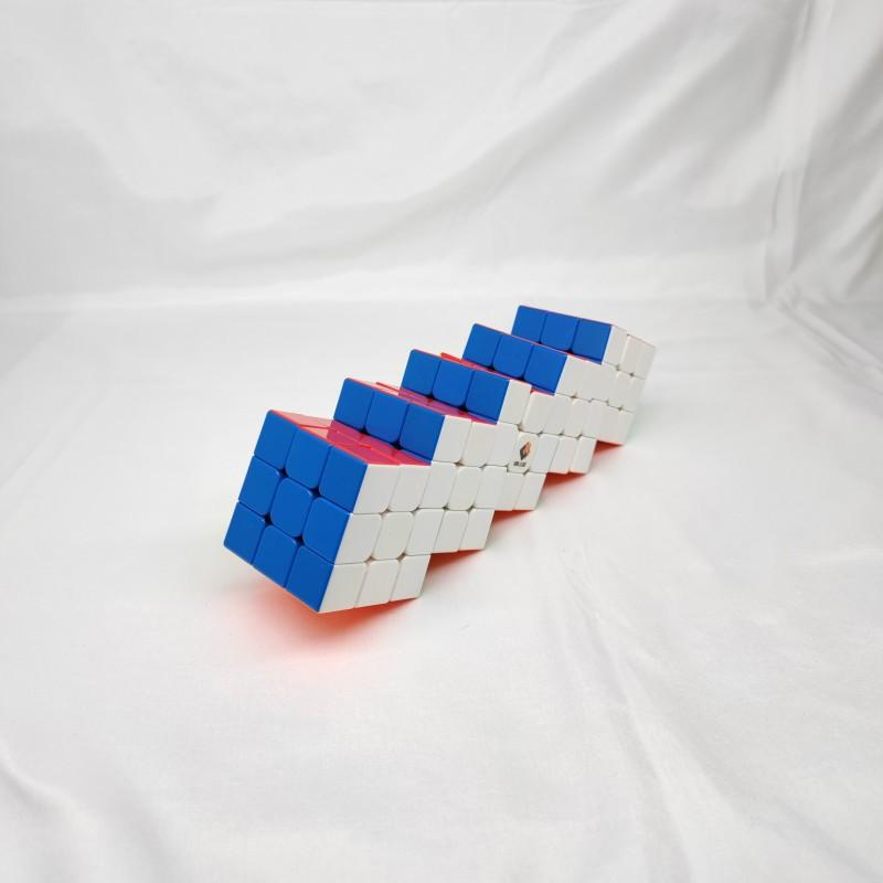 (image for) CubeTwist 2‑6 to 6‑6 Color Siamese Cube, Restricted‑Rotation Connected Twisty Puzzle, Custom N‑6 Available