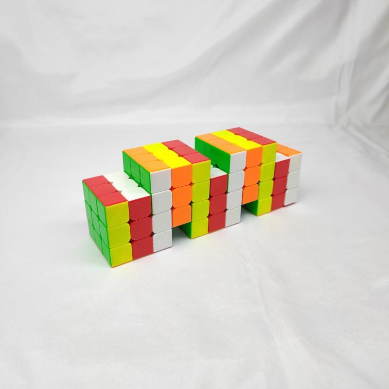 (image for) CubeTwist 2‑6 to 6‑6 Color Siamese Cube, Restricted‑Rotation Connected Twisty Puzzle, Custom N‑6 Available