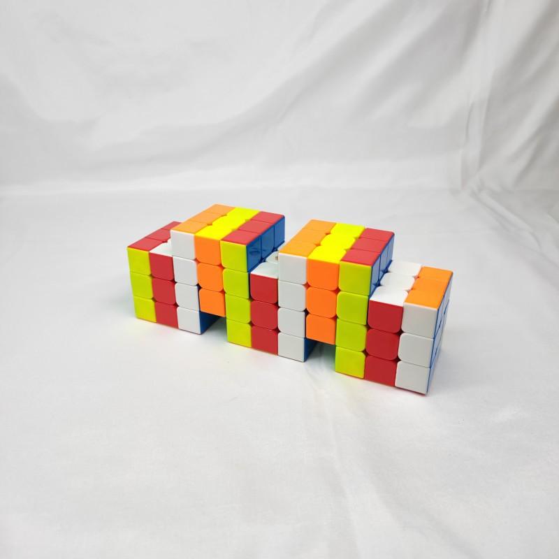 (image for) CubeTwist 2‑6 to 6‑6 Color Siamese Cube, Restricted‑Rotation Connected Twisty Puzzle, Custom N‑6 Available