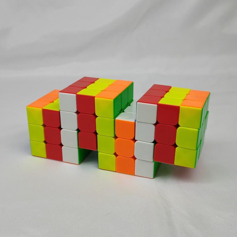 (image for) CubeTwist 2‑6 to 6‑6 Color Siamese Cube, Restricted‑Rotation Connected Twisty Puzzle, Custom N‑6 Available