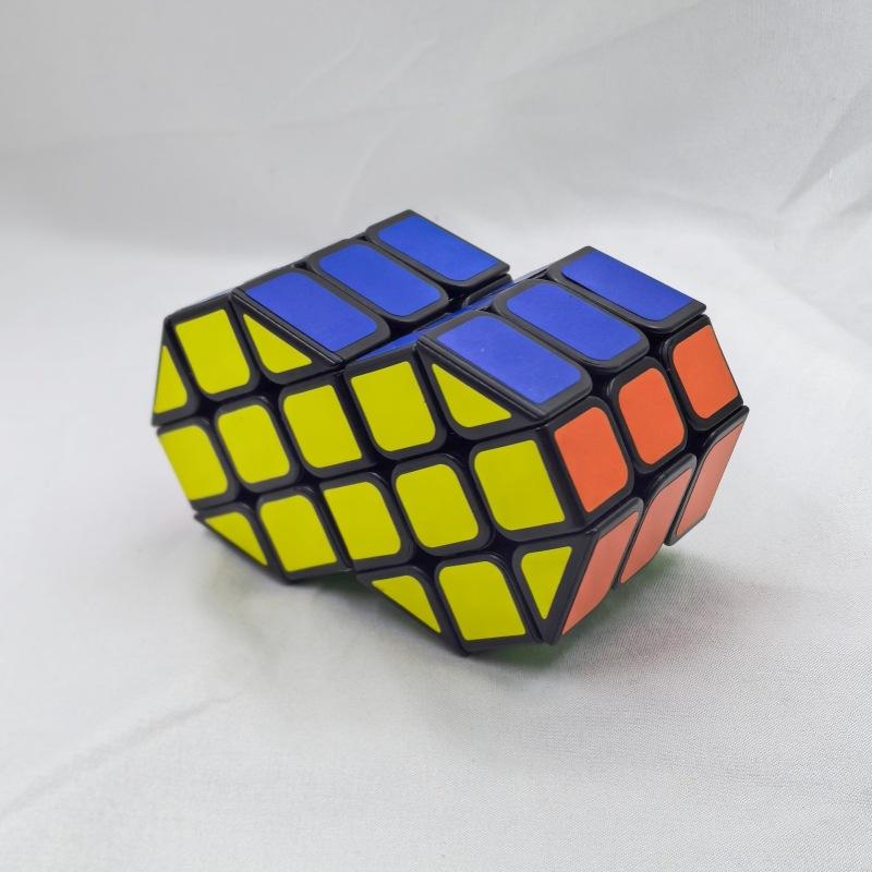 (image for) Cubetwist Cylinder Siamese Cube 2‑in‑6 / 3‑in‑6 Conjoined Cube Limited Rotation Puzzle