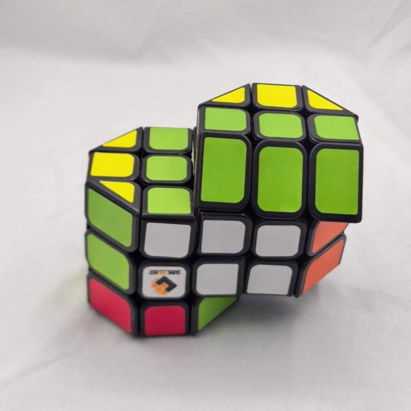 (image for) Cubetwist Cylinder Siamese Cube 2‑in‑6 / 3‑in‑6 Conjoined Cube Limited Rotation Puzzle