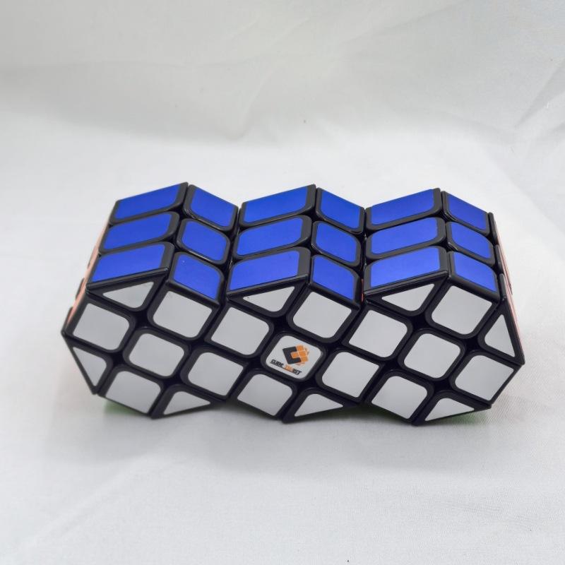 (image for) Cubetwist Cylinder Siamese Cube 2‑in‑6 / 3‑in‑6 Conjoined Cube Limited Rotation Puzzle