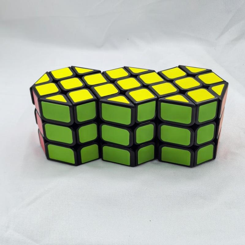 (image for) Cubetwist Cylinder Siamese Cube 2‑in‑6 / 3‑in‑6 Conjoined Cube Limited Rotation Puzzle
