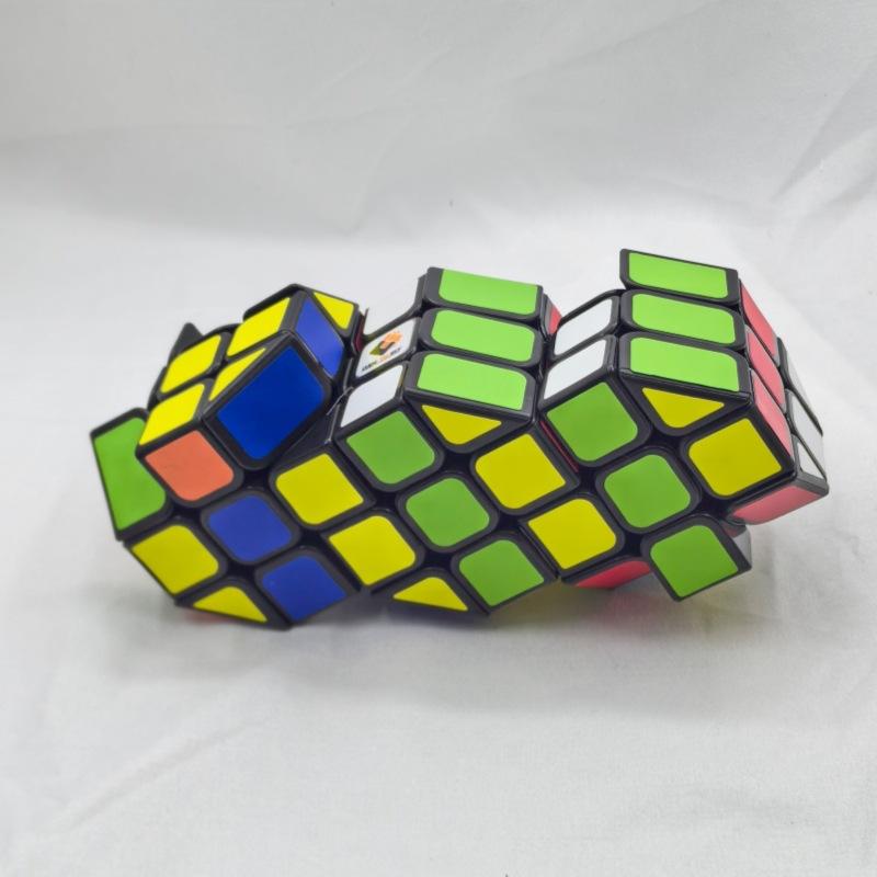 (image for) Cubetwist Cylinder Siamese Cube 2‑in‑6 / 3‑in‑6 Conjoined Cube Limited Rotation Puzzle
