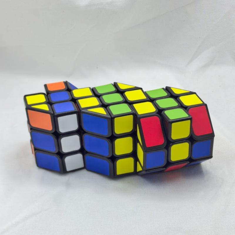 (image for) Cubetwist Cylinder Siamese Cube 2‑in‑6 / 3‑in‑6 Conjoined Cube Limited Rotation Puzzle