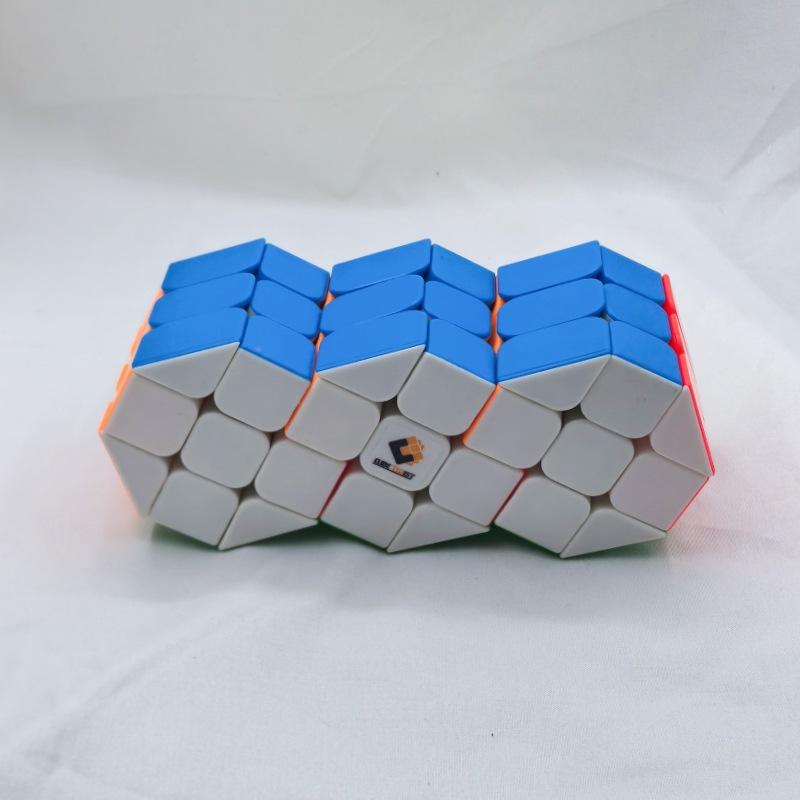 (image for) Cubetwist Cylinder Siamese Cube 2‑in‑6 / 3‑in‑6 Conjoined Cube Limited Rotation Puzzle