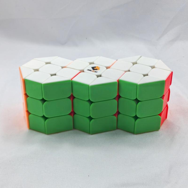 (image for) Cubetwist Cylinder Siamese Cube 2‑in‑6 / 3‑in‑6 Conjoined Cube Limited Rotation Puzzle