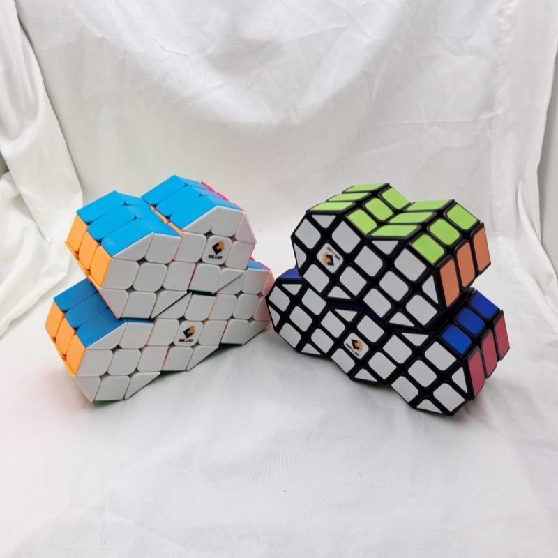 (image for) Cubetwist Cylinder Siamese Cube 2‑in‑6 / 3‑in‑6 Conjoined Cube Limited Rotation Puzzle