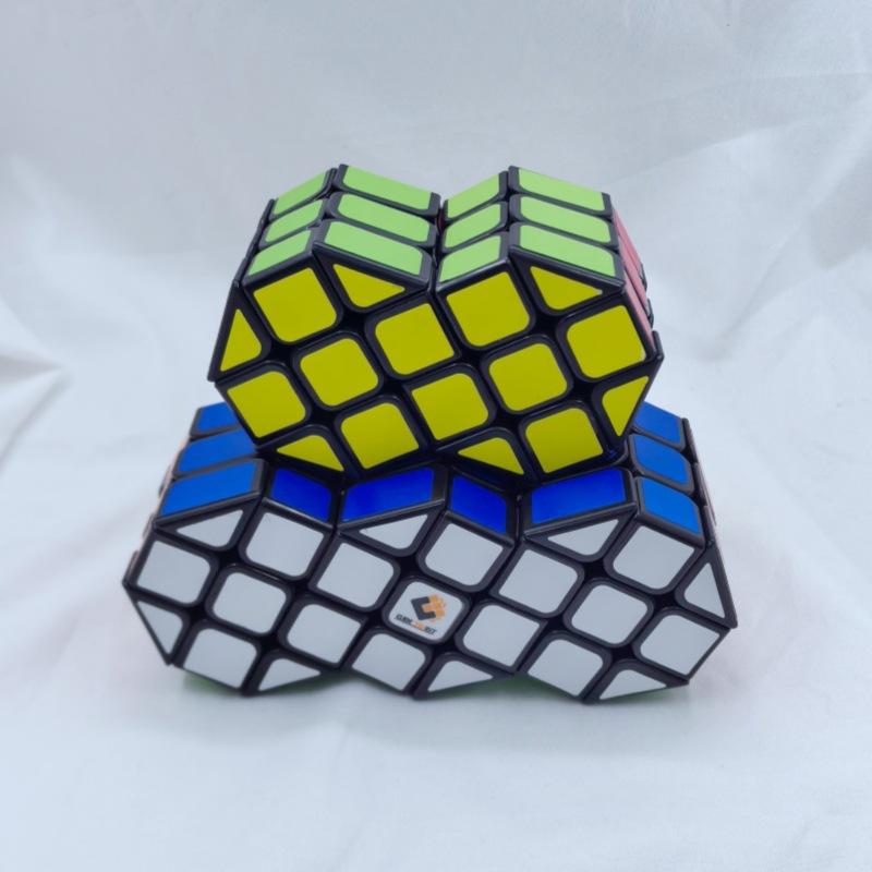 (image for) Cubetwist Cylinder Siamese Cube 2‑in‑6 / 3‑in‑6 Conjoined Cube Limited Rotation Puzzle