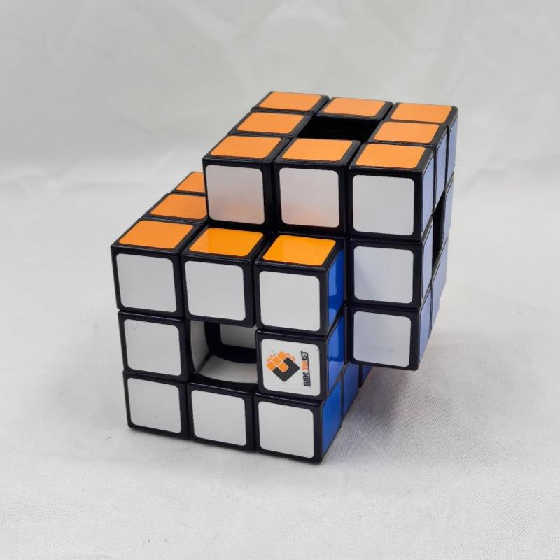 (image for) CubeTwist Hollow 3x3 Siamese Cube, 2-in-1 Linked Restricted Rotation Conjoined Magic Cube, Irregular Modified Puzzle Toy