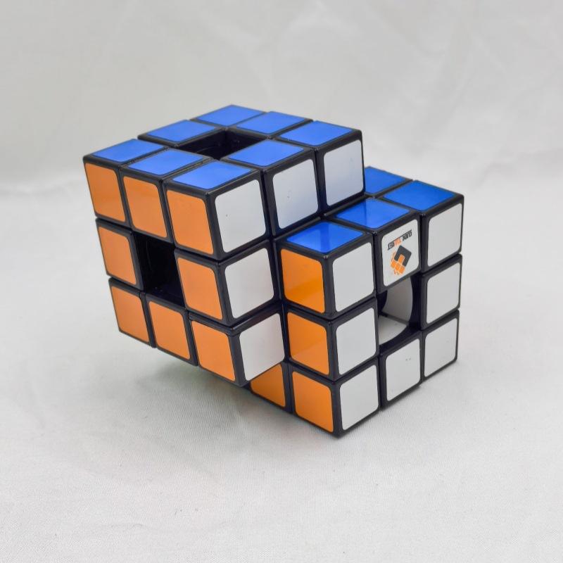 (image for) CubeTwist Hollow 3x3 Siamese Cube, 2-in-1 Linked Restricted Rotation Conjoined Magic Cube, Irregular Modified Puzzle Toy