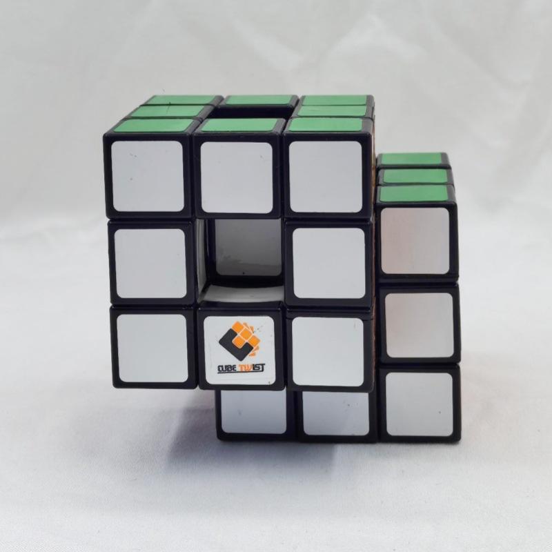 (image for) CubeTwist Hollow 3x3 Siamese Cube, 2-in-1 Linked Restricted Rotation Conjoined Magic Cube, Irregular Modified Puzzle Toy