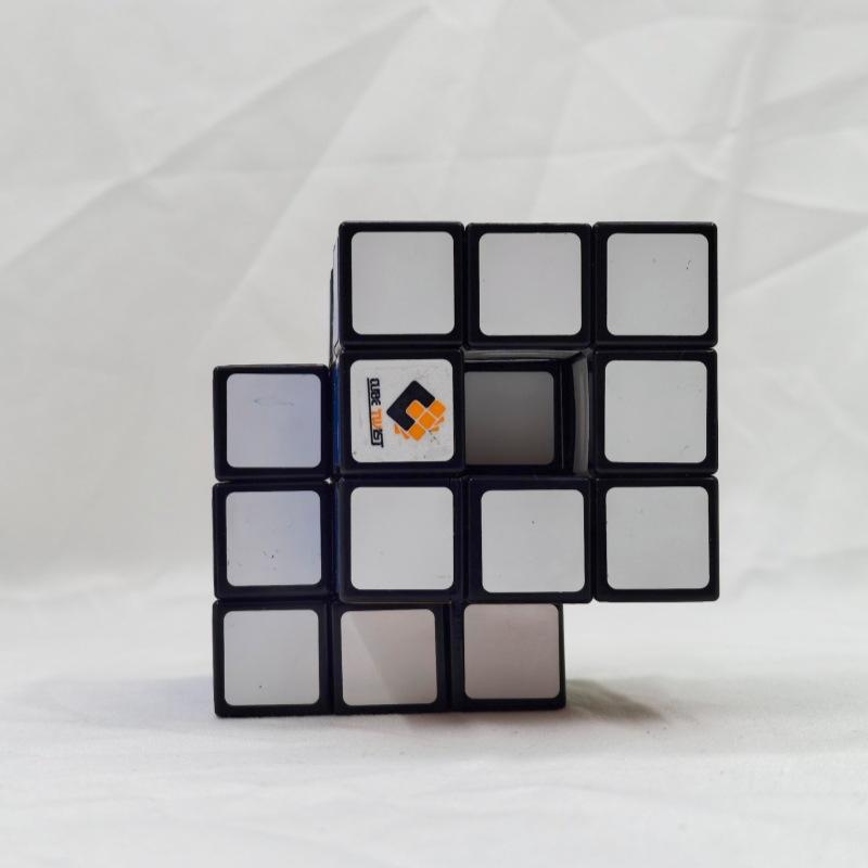 (image for) CubeTwist Hollow 3x3 Siamese Cube, 2-in-1 Linked Restricted Rotation Conjoined Magic Cube, Irregular Modified Puzzle Toy
