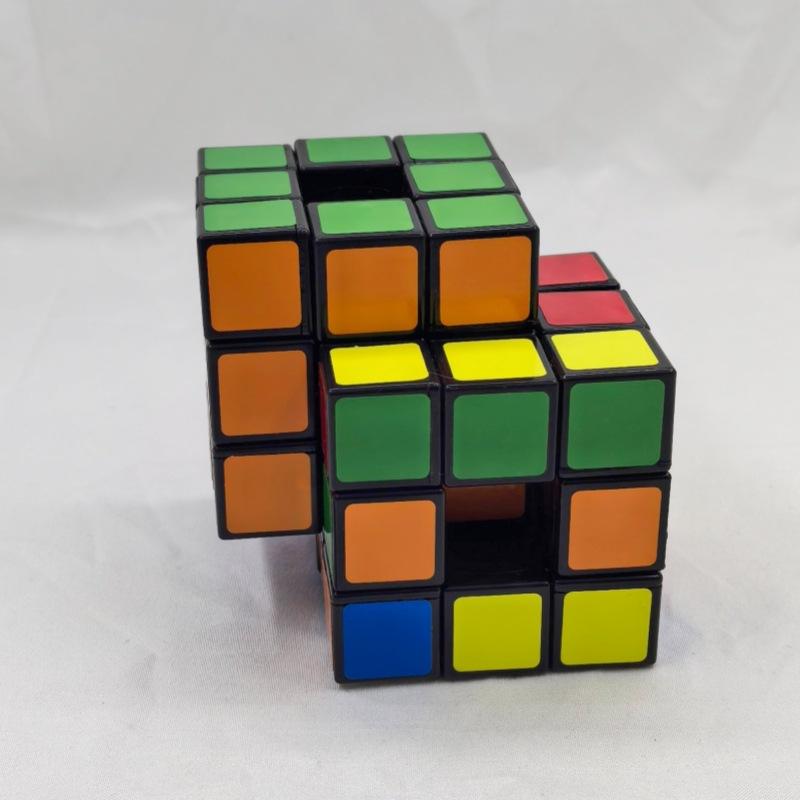(image for) CubeTwist Hollow 3x3 Siamese Cube, 2-in-1 Linked Restricted Rotation Conjoined Magic Cube, Irregular Modified Puzzle Toy