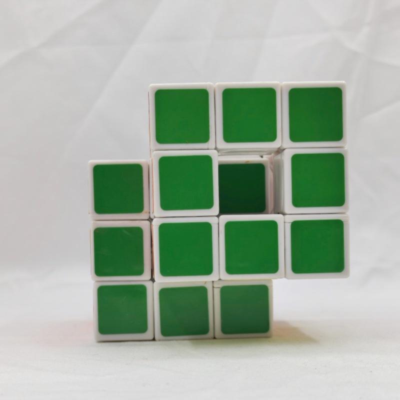 (image for) CubeTwist Hollow 3x3 Siamese Cube, 2-in-1 Linked Restricted Rotation Conjoined Magic Cube, Irregular Modified Puzzle Toy