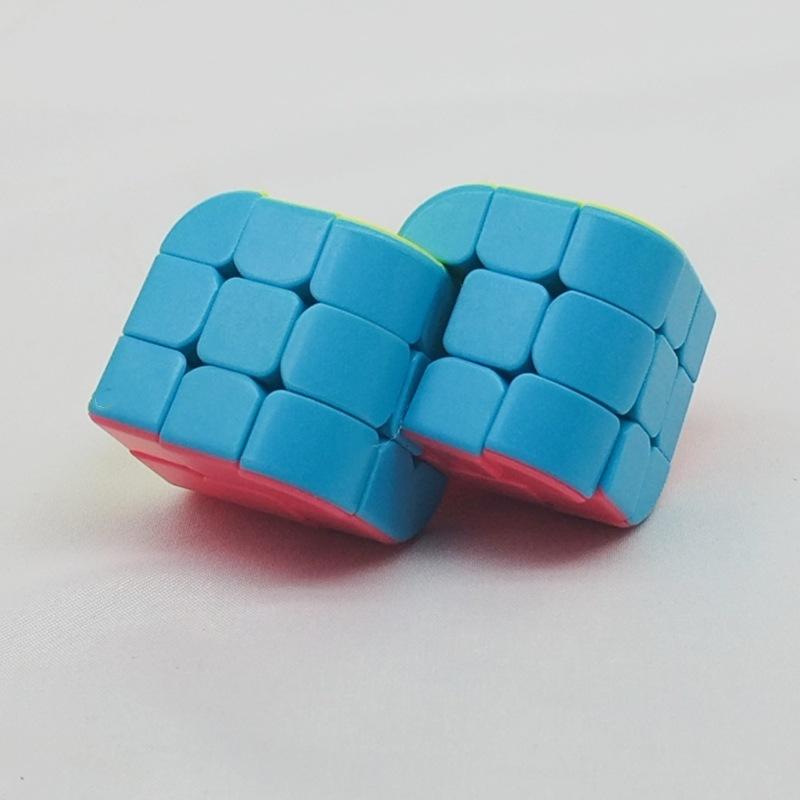 (image for) CubeTwist 2‑in‑4 Siamese Cube, Tri‑Color Restricted‑Rotation Connected Twisty Puzzle