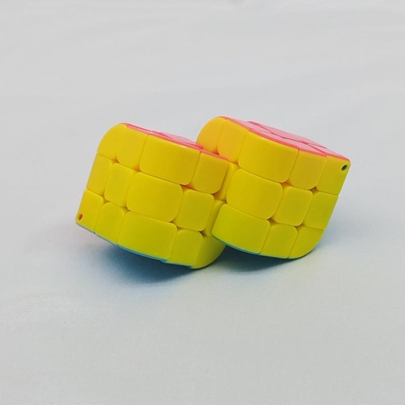 (image for) CubeTwist 2‑in‑4 Siamese Cube, Tri‑Color Restricted‑Rotation Connected Twisty Puzzle