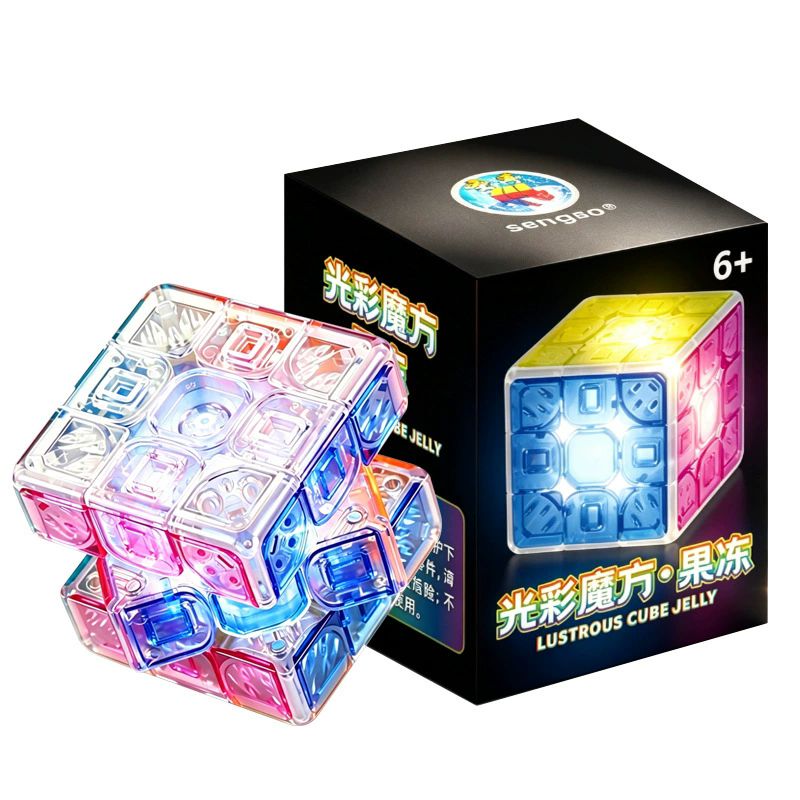 (image for) SengSo Lustrous 3x3x3 Cube Colored Jelly with Built-in Lighting